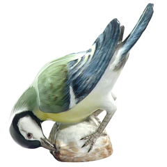 Vogel Kohlmeise, Bunt staffiert, H 9 cm