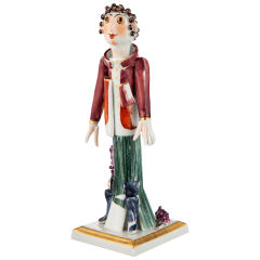 Gardener boy with vine and grapes, H 19 cm