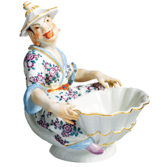 Japaner auf Muschel, sitzend