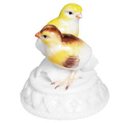 Vogelgruppe Zwei Küken, H 4,8 cm
