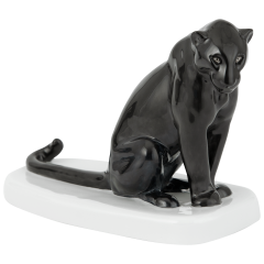 Panther, schwarz staffiert, H 14 cm