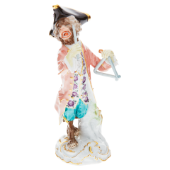 Affenkapelle Triangelspieler, H 14 cm