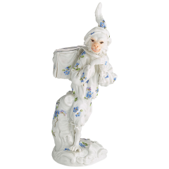 Affenkapelle Paukenträger, Gestreute Vergißmeinnicht, H 15 cm