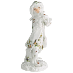 Affenkapelle Klarinettist, Vogelmalerei mit Insekten, naturalistisch, bunt, H 13,5 cm