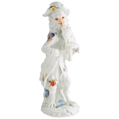 Affenkapelle Dudelsackpfeifer, naturalistische Fruchtmalerei, bunt, H 14,5 cm