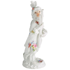 Affenkapelle Fagottist, Blumenbukett, bunt, H 14 cm