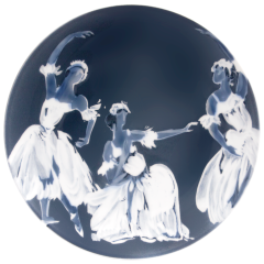 Wall-plate: "Ballet Study I", Shape "Glatte Form", Ø 31 cm
