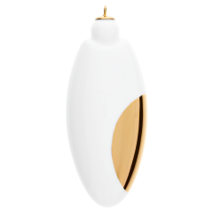 Baumschmuck Ellipse, Goldpunkt, H 9,5 cm