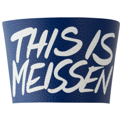 Cuff for coffee to go mug large, "This is MEISSEN", blue1