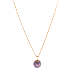 Collier Pearl Collection Lilac kurz, 750 Roségold, bestehend aus Zopfkette, Länge 45 cm mit Zwischenöse bei 42 cm, und Anhäng