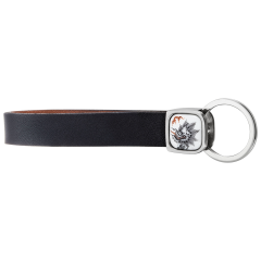 Schlüsselanhänger Ming-Drache Schwarz, 925 Sterlingsilber