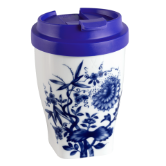 Coffee to go Becher mit Kunststoffdeckel, klein, Form "Nova", "The Original", weiß V 0,35 l