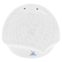 Pfefferstreuer, Form "Wellenspiel Relief", Weiß, H 4 cm