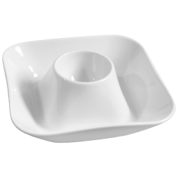 Eierbecher, Form "Nova", Weiß, 11,5 x 11,5 cm
