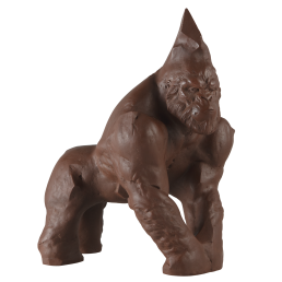 Gorilla, Böttgersteinzeug, H 38 cm