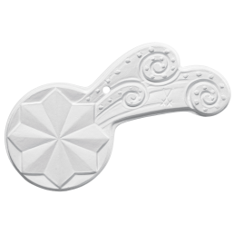 Sternschnuppe, Weiß, bisquit, L 7 cm