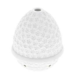 Windlicht, Royal Blossom, Form "No 41", Weiß, Biskuit, H 11 cm