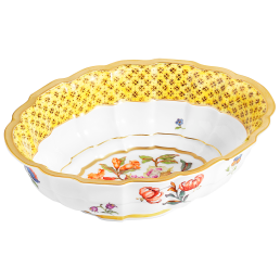 Schüssel, klein, "Frucht- und Blumenmalerei", 18,8 x 14,5 cm