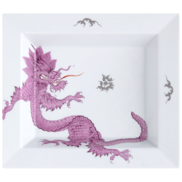 Vide-Poche, groß, "The MEISSEN Vide-Poche Collection", Ming-Drache, purpur, 21 x 18,5 cm