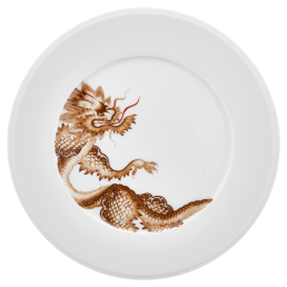 Vorspeise- & Dessertteller, Ming Dragon, sepia, Form "Vitruv", Ø 22 cm