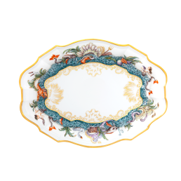 Schale "Schwanrelief", Form "Schwanendessin", 38 x 28 cm