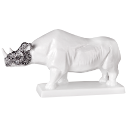 Nashorn, Meissen Atelier, Afrika schwarz, H 12,5 cm