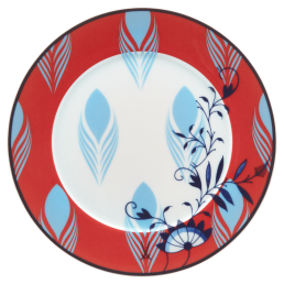 Brotteller, Form "No 41", "MEISSEN Collage", "Bloomy Feathers", Ø 17 cm