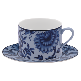 Cappuccino cup & saucer, "The Original", blue, V 0,25 l