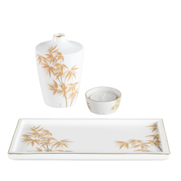 Home-Deco-Set 2, 3-tlg., Form "MEISSEN® Cosmopolitan", "Golden Bamboo"