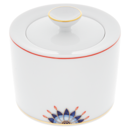 Zuckerdose, Form "No 41", Noble Blue, Blütenknospen, Blütenzweige, H 7,5 cm