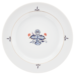 Suppenteller, Form "No 41", Noble Blue, Blütenzweige, Doppelblatt, Ø 23 cm