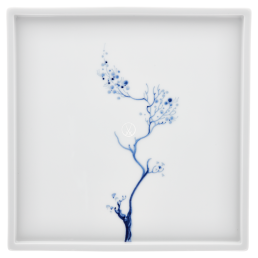 Platte, Form "MEISSEN® Cosmopolitan", "Blue Orchid", kobaltblau, 25 x 25 cm