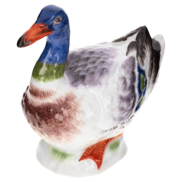 Vogel Ente, Bunt staffiert, H 10 cm