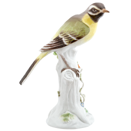 Vogel Bachstelze, Bunt staffiert, H 16 cm