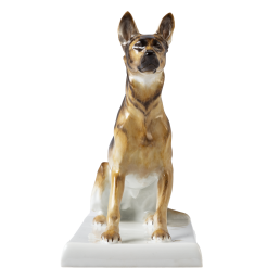 Hund Schäferhund, Bunt staffiert, H 18 cm