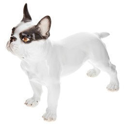 Hund Bulldogge, Bunt staffiert, H 16,5 cm