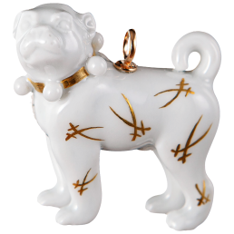 Hund Mopsanhänger, 3,4 x 3,5 cm