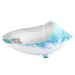 Muschelschale "Blaue Lagune", Lim. 25, 19,5 x 28,5 cm