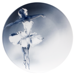 Wandteller "Ballettstudie III", Form "Glatte Form", Ø 31 cm