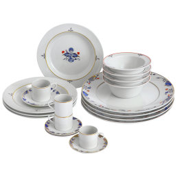 Speise-Set, 20-tlg. für 4 Personen, Noble Blue