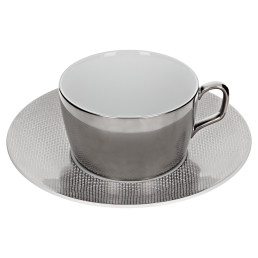 Teetasse, Form "MEISSEN® Cosmopolitan", Mesh, platin, V 0,2 l