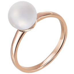 Ring Pure, Pearl Collection Pure White, 750 Roségold, 1 Porzellanperle 8mm