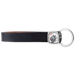 Schlüsselanhänger Ming-Drache Schwarz, 925 Sterlingsilber