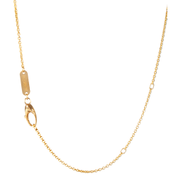 Ankerkette 750/- Gelbgold, rund 0.40 mm, Ø 1,6 mm, Länge 50 cm, Zwischenöse bei 45 cm und 42 cm, mit drehbarem Karabiner und Meiss
